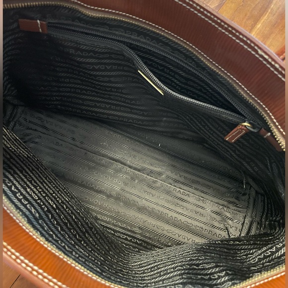 Prada Rust Patent Leather Shoulder Bag WITH AUTHENTICITY CARD - Picture 11 of 14